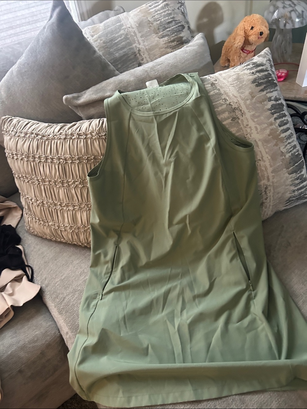 Gerry Weber Olive Green Sleeveless Midi Shift Dress
